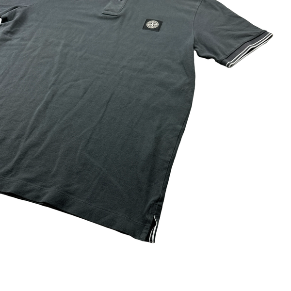 Stone Island Dark Grey Polo Top - Large
