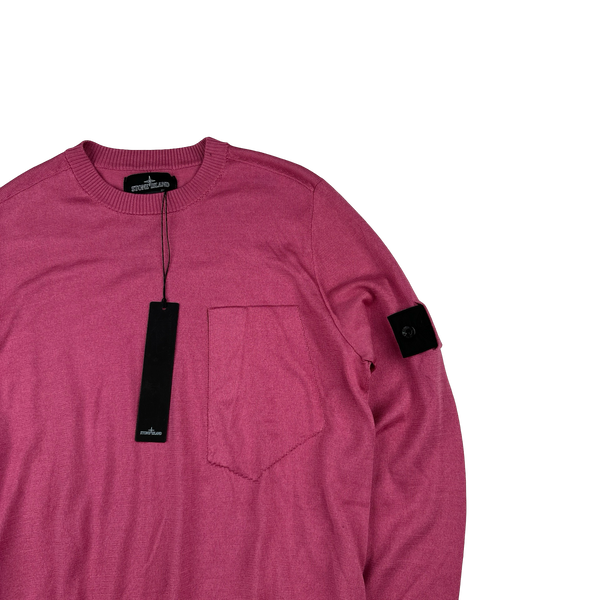 Stone Island 2018 Pink Shadow Project Knitted Crewneck - Medium