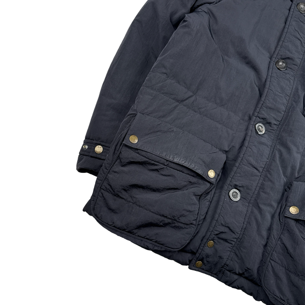 CP Company 2010 Black Chrome Down Filled Puffer Jacket - Medium