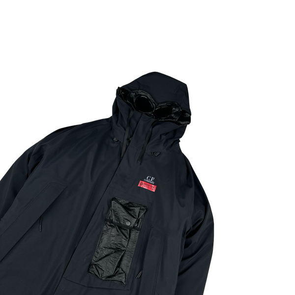 CP Company Black Gore-Tex Dual Layer Long Goggle Jacket - Medium