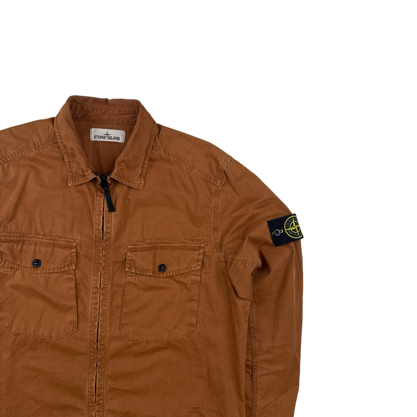 Stone Island 2014 Brown Cotton Overshirt - Large
