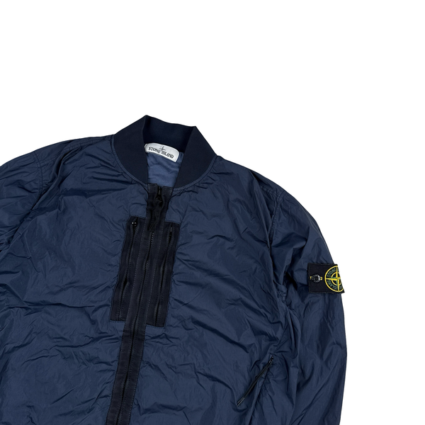 Stone Island 2017 Navy Garment Dyed Crinkle Reps Jacket - Medium