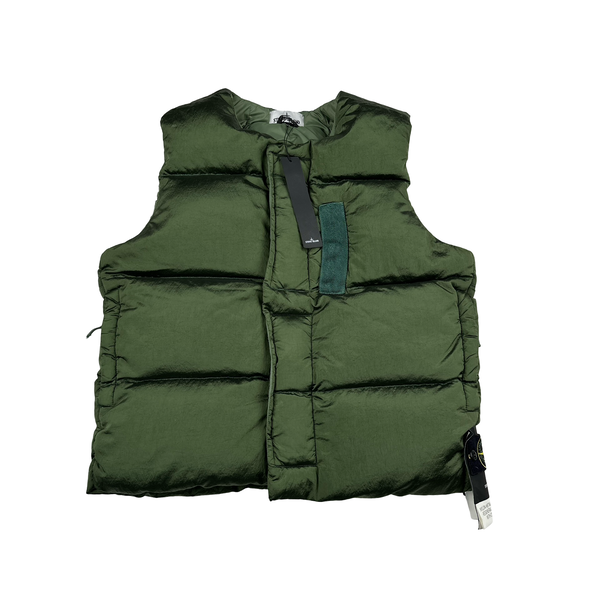 Stone Island 2022 Green Nylon Metal Down TC Gilet - Small
