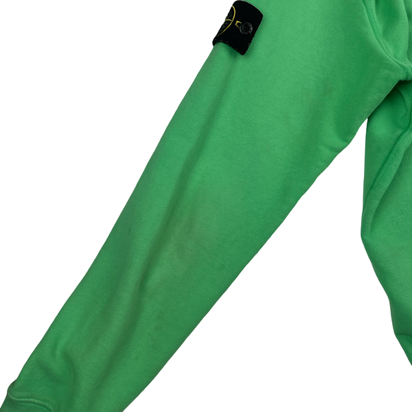 Stone Island 2022 Green Cotton Zipped Hoodie - Medium