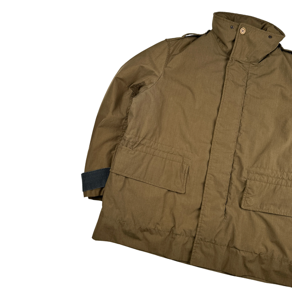 Prada Nylon Brown Kevlar Padded Long Jacket - 3XL