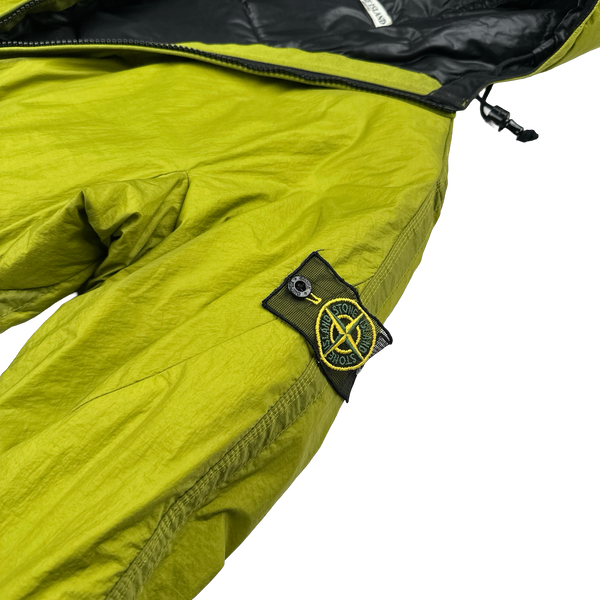 Stone Island 2009 Green Down Filled Mesh Badge Puffer Jacket - Large