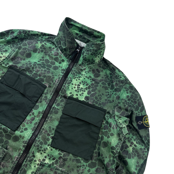 Stone Island 2018 Alligator Camo 50 Fili Zipped Jacket - Large