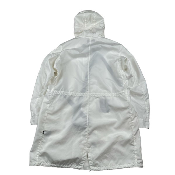 Stone Island 2021 Shadow Project White Hollowcore Poly Light Signle Layer Long Jacket - XL