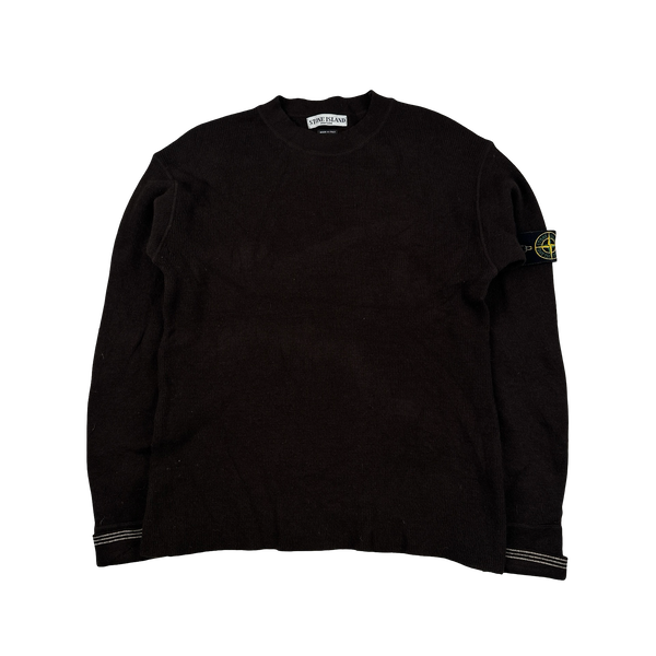 Stone Island 2005 Brown Wool Blend Jumper - Large