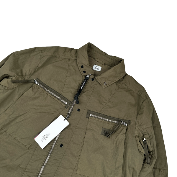 CP Company Bonded Nylon Spellout Overshirt Jacket - Large