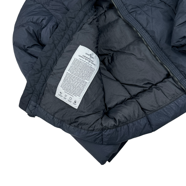 Stone Island 2018 Navy Down Filled Crinkle Puffer Jacket - Medium