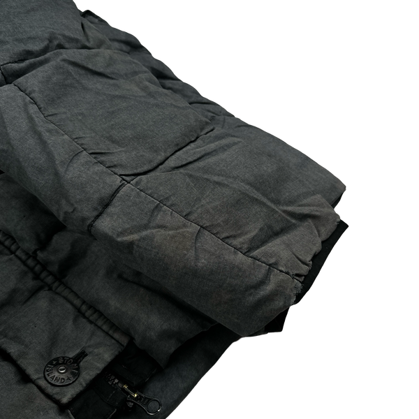Stone Island 2018 Grey Lino Resinato Down-TC Puffer Jacket - XXL