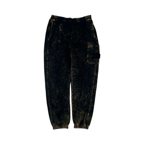 Stone Island Camo OVD Black Cotton Joggers - Large