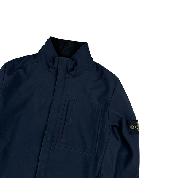 Stone Island 2016 Navy Fleece Lined Soft Shell R Jacket - Medium
