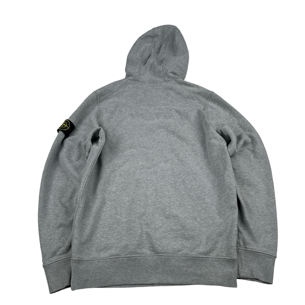 Stone Island 2020 Grey Cotton Pullover Hoodie - Small