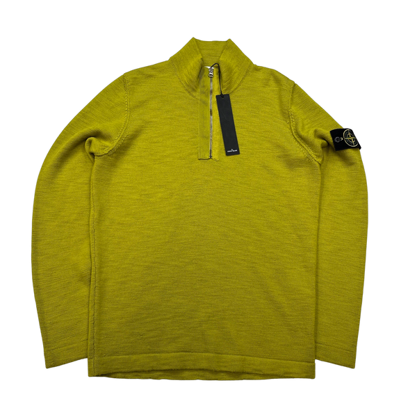 Stone Island Yellow Marl 2016 High Neck Pullover Knit Jumper - Large