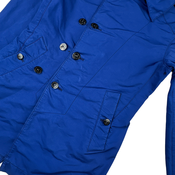 Stone Island Blue David TC Lined Trench Coat - Small
