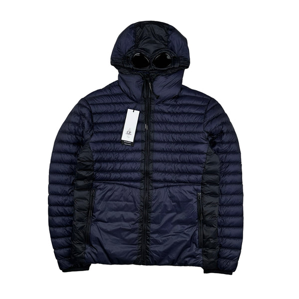 CP Company Navy Goggle D D Shell Puffer Jacket - Large