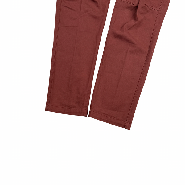 Stone Island 2021 Red Thick Cotton Cargo Trousers - 30"