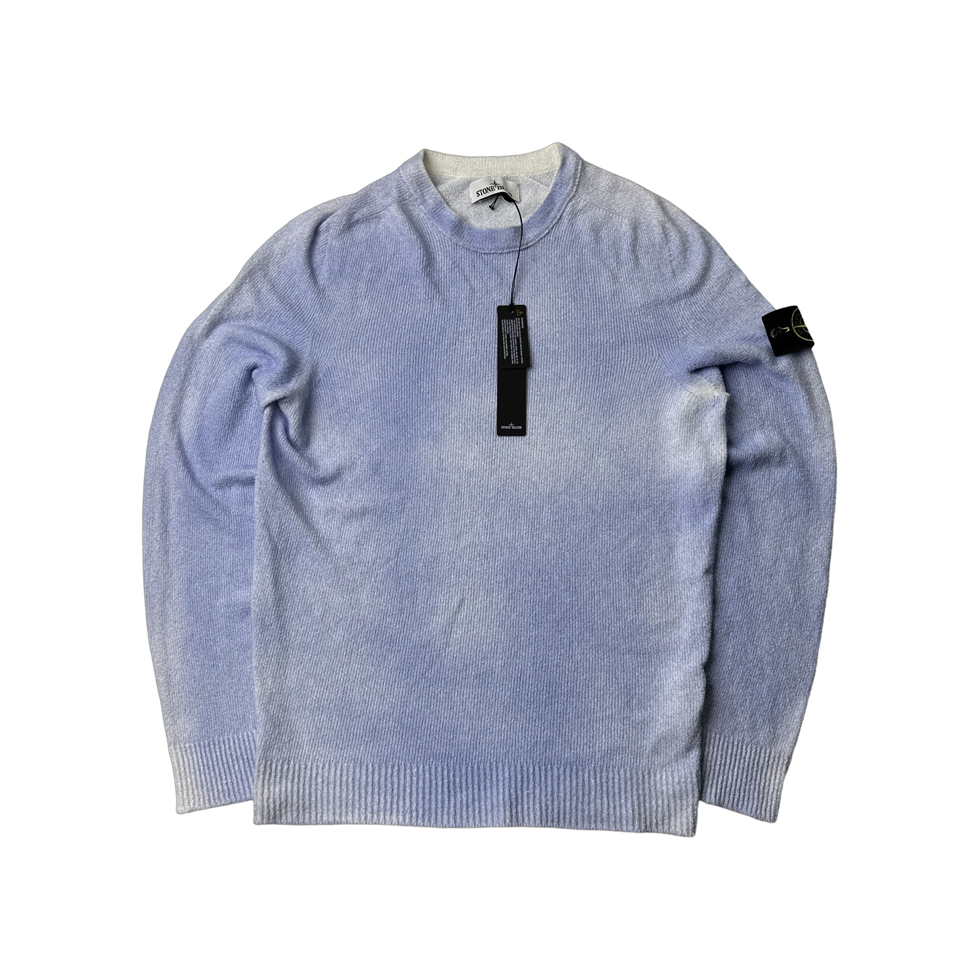 Stone Island 2022 Lilac Brush Dyed Knitted Jumper Large