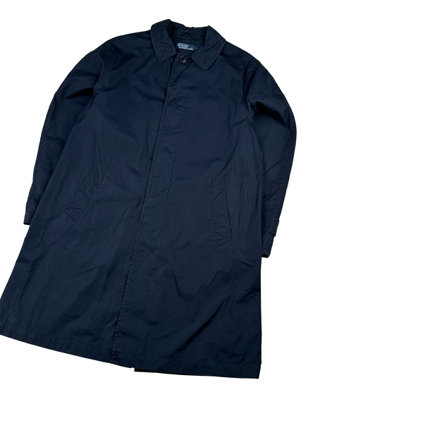 Ralph Lauren Navy Cotton Long Jacket - Medium