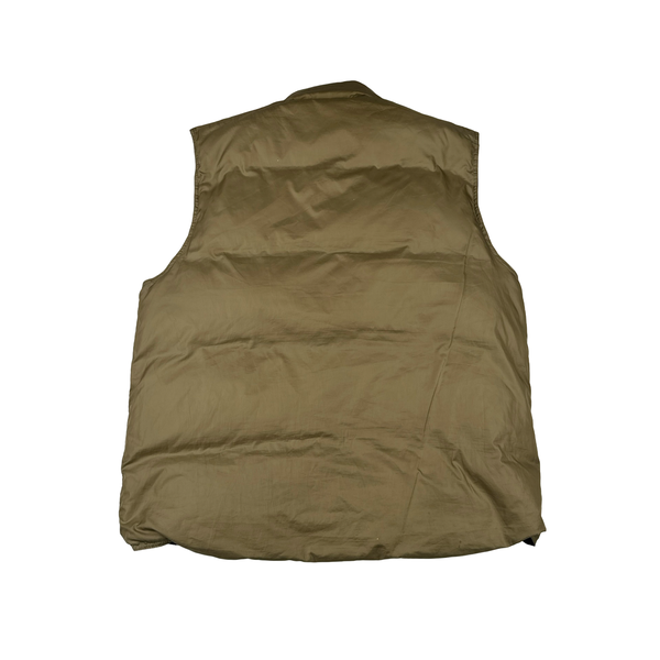 Ralph Lauren Green/Beige Down Reversible Puffer Gilet - Large