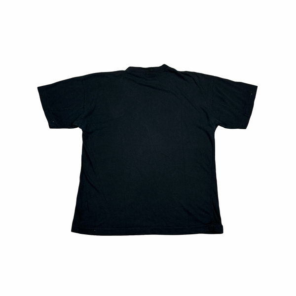 CP Company Vintage Cotton Black Spellout Boxy Fit T Shirt - Small