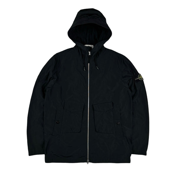 Stone Island 2021 Black Micro Reps Parka Jacket - Large