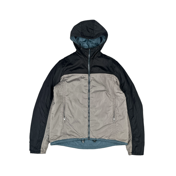 Prada Blue Red Tab Reversible Nylon Windbreaker Jacket - XL