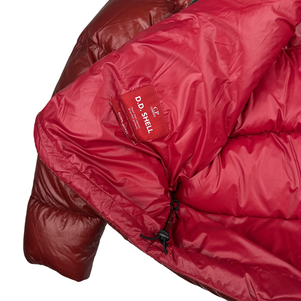 CP Company Red DD Shell Lense Viewer Puffer Jacket - Medium
