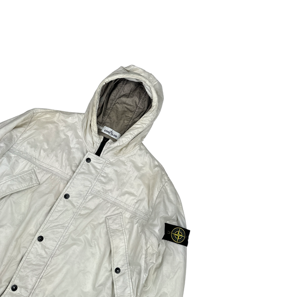 Stone Island 2013 White Micro Rip Stop 7 Den Tyveck Shield Jacket - XXL