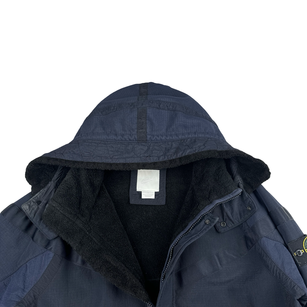 Stone Island x Nike Jacquard 2016 Grid On Wool Fur Windrunner Jacket - Large