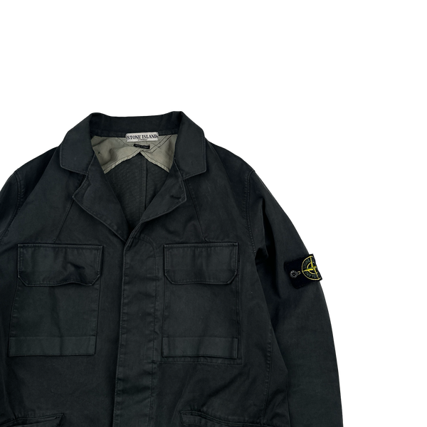 Stone Island 2005 Vintage Black Cotton Jacket - Medium