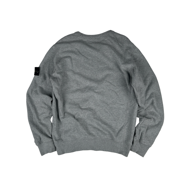 Stone Island 2019 Light Grey Cotton Crewneck - Large