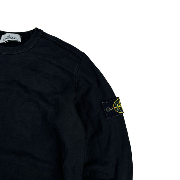 Stone Island 2019 Black Cotton Pullover Crewneck - Small