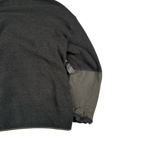 Stone Island 2004Grey Fleeced Zip Up Hoodie - Medium
