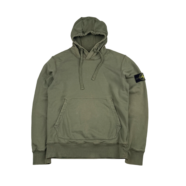 Stone Island 2020 Green Cotton Pullover Hoodie - Small