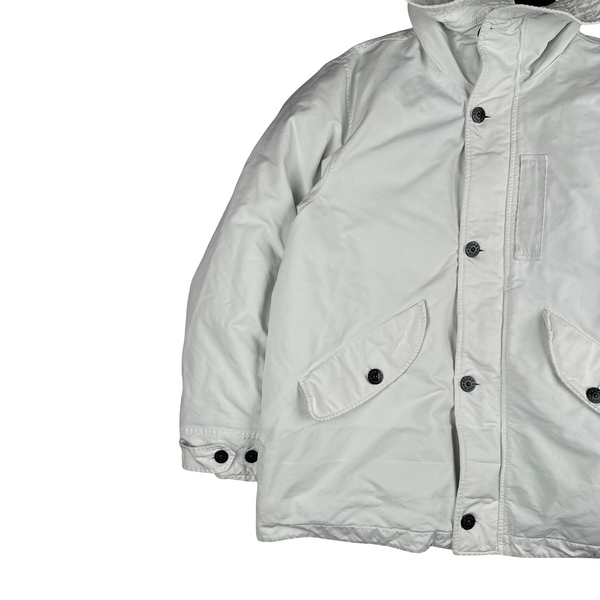 Stone Island 2022 White David TC Down Puffer Jacket - XXL