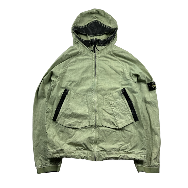 Stone Island 2006 Laminated Cotton Hooded Jacket XL Mat s Island