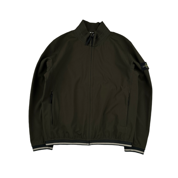 Stone Island 2011 Khaki Fleece Lined Soft Shell Jacket - 3XL
