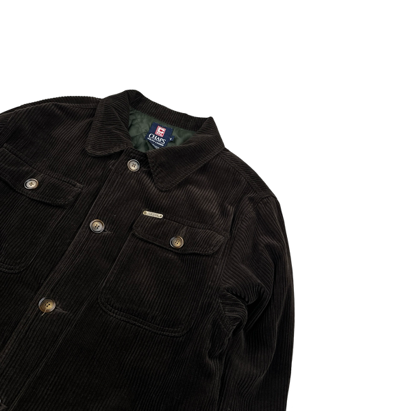 Ralph Lauren Chaps 90's Brown Corduroy Quilted Lined Jacket - Medium