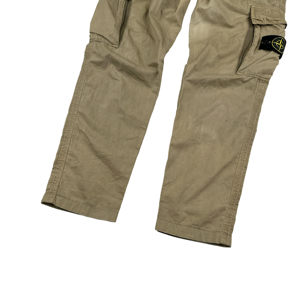 Stone Island Garment Dyed Beige Cargo Combat Trousers - Small