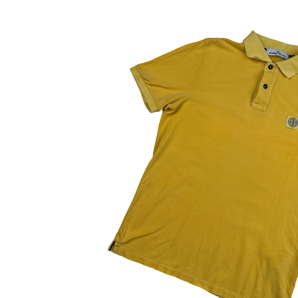 Stone Island 2017 Yellow Polo Shirt - Medium