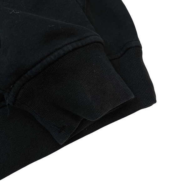 Stone Island Black Cotton Pullover Hoodie - Large