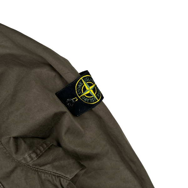 Stone Island 2013 Brown Raso Gommato Field Jacket - XXL