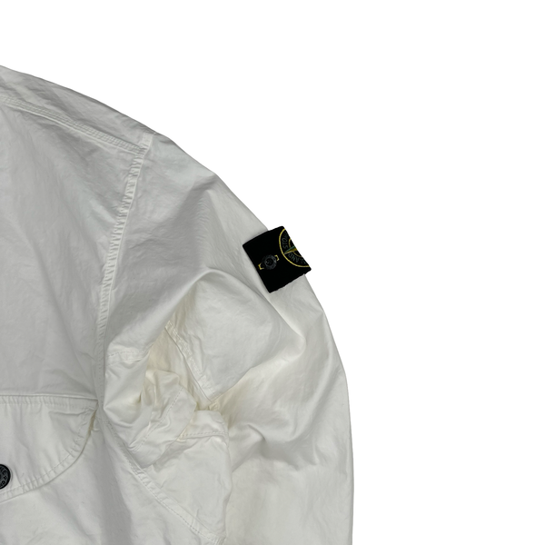 Stone Island 2022 White Oversized Supima Cotton Smock - XL - XXL