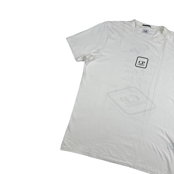 CP Company Graphic Spellout White T Shirt - XL