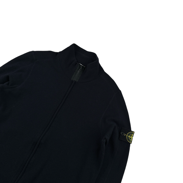Stone Island 2016 Navy Wool Zipped Knitted Jumper - Small