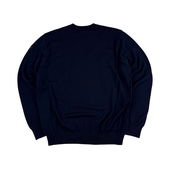 Paul & Shark Navy Wool Logo Crewneck - Large