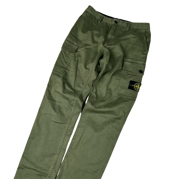 Stone Island 2021 Grey Slim Fit Cargo Trousers - 33"